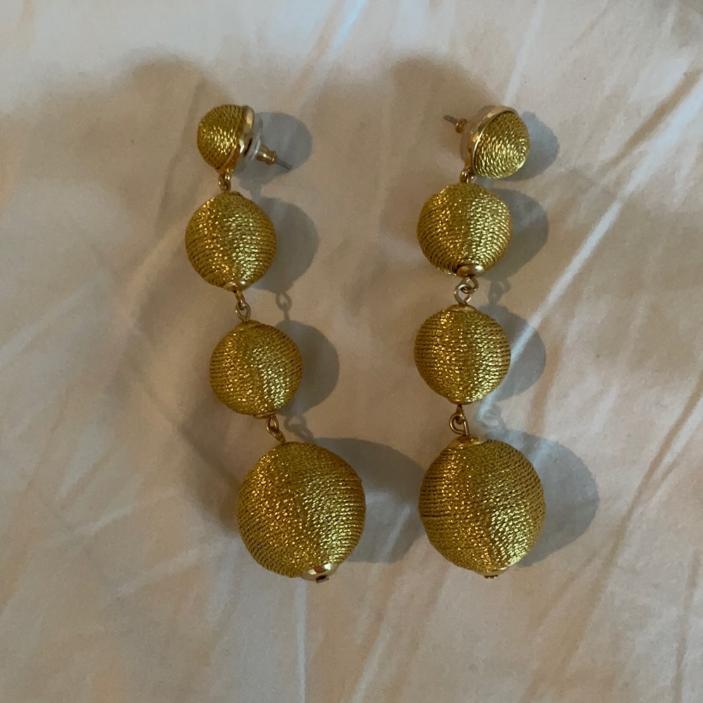 Gold BaubleBar dangle earrings